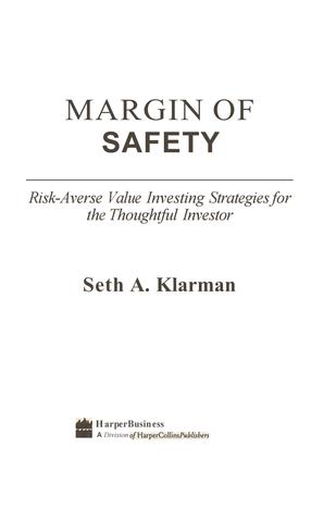 Margin of Safety by Seth Klarman Book Review